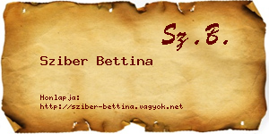 Sziber Bettina névjegykártya