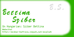 bettina sziber business card